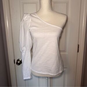 NWT Nation LTD Los Angeles Zahira Puff Sleeve One Shoulder Top